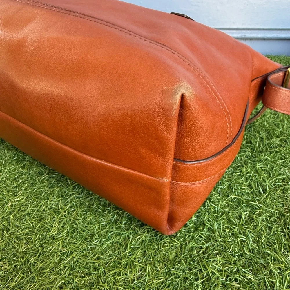 Vtg Coach Legacy Candace Carryall Tanned Leather Large Size Tote Satchel Handbag